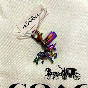 Coach Unicorn Oil Slick Charm NWT